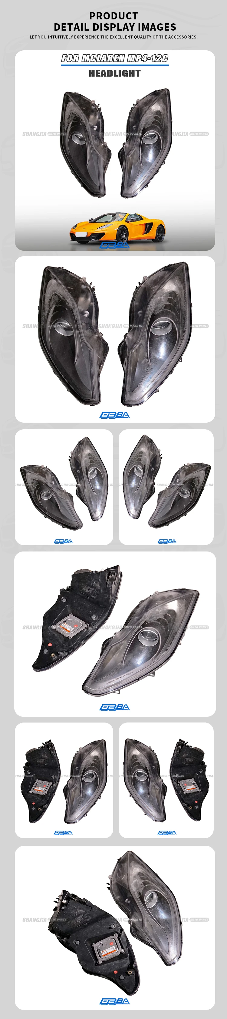 High Quality Left And Right Headlight For McLaren MP4-12 11A6286CP 11A6287CP manufacture