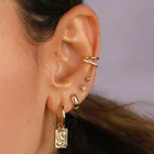 14k Gold Earring Gemnel Jewelry New Design 925 Silver Trendy 14k Gold Diamond Evil Eye Moon And Star Drop Earring