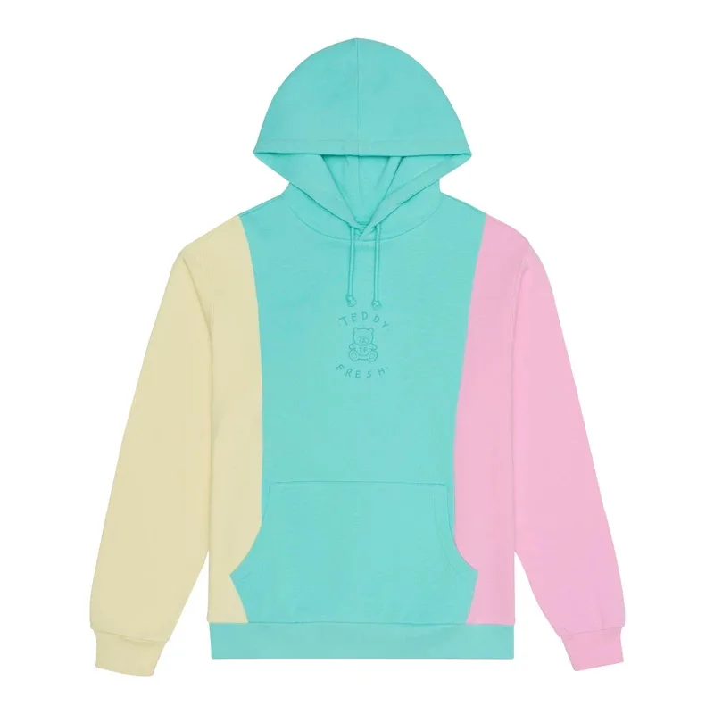 teddy fresh pastel colorblock moletom com capuz