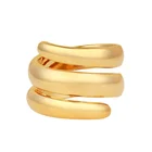 Ring Gemnel China Jewelry Wholesale Trendy 18k Gold Tangle Big Ring Finger