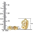 Pave Gemnel 14k Gold Plated Jewelry Pave Crystals Infinity Symbol Cartilage Huggie Earrings