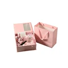 Gift Customize Luxury Cardboard Flower Rose Flap Box Gift Packaging Boxes For Valentine's Day