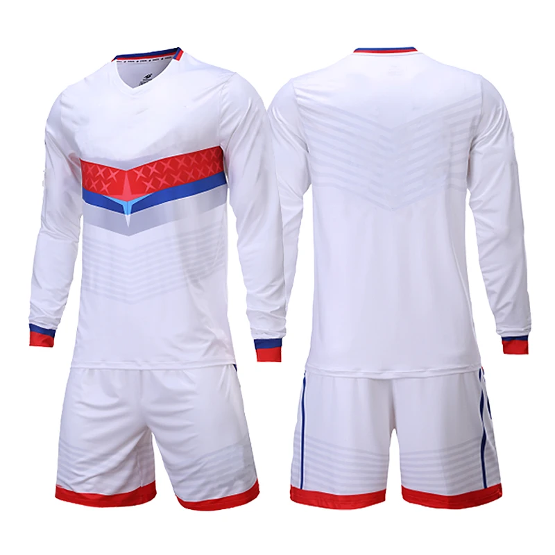 Wholesale Kids Men Long Sleeve Plain Football Jersey Design Soccer