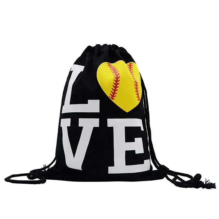 promotional custom cotton canvas drawstring bag reusable