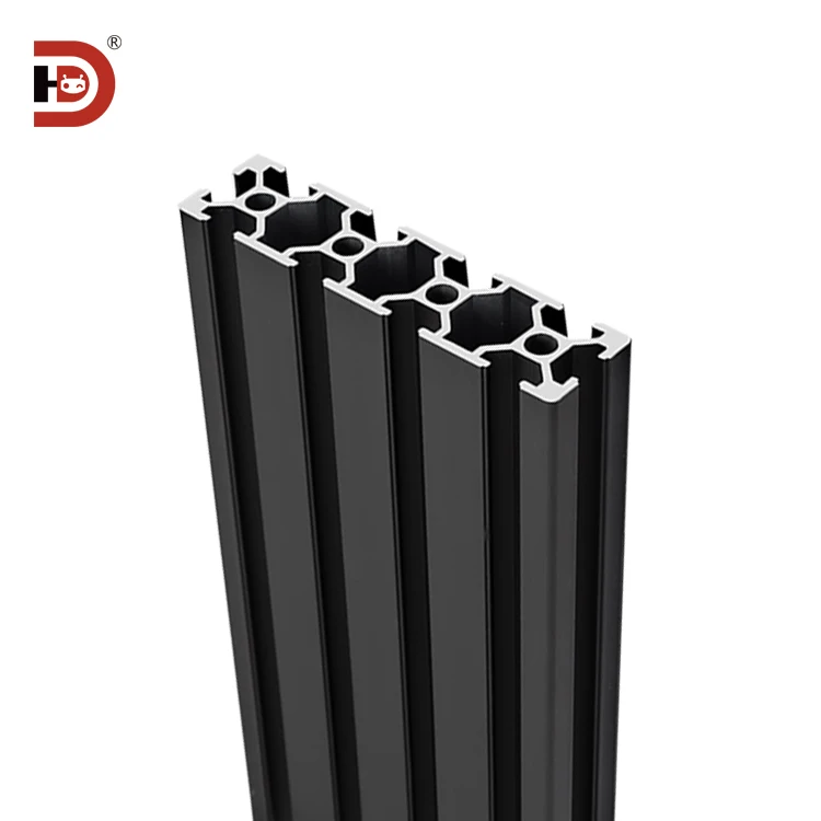 2080 Black Industrial Extrusion Aluminum Profile Equipment Automation Aluminum Alloy details