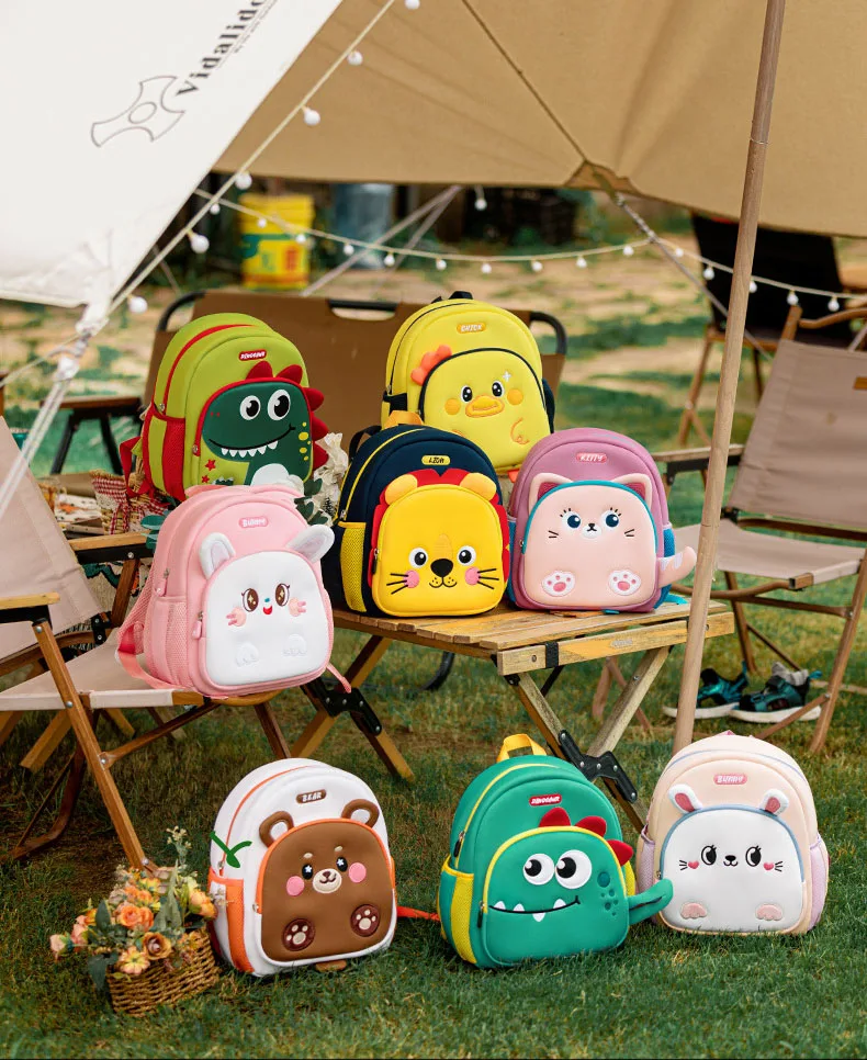 Amiqi MQ401-01 Popular new product animal print children's backpack waterproof kindergarten children's school bag