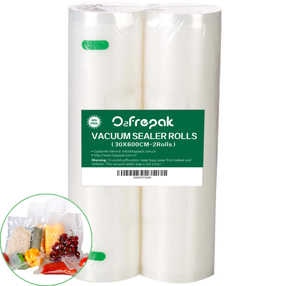 2 Packs Storage Bags Heavy-Duty Commercial Customized Vacuum Sealer Rolls Bags 