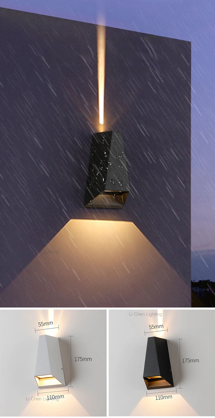 bd20 modern simple up and down luminous aluminum wall lamp living room background bedroom bedside decoration lamp-0