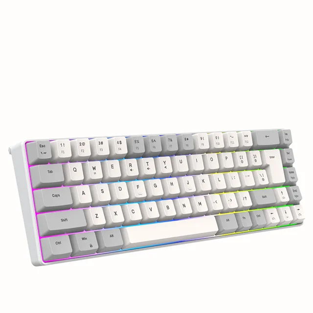 K701 Key line separation 68 keys wired Mechanical Feel 60 percent keyboard dual color RGB luminous gaming keyboard