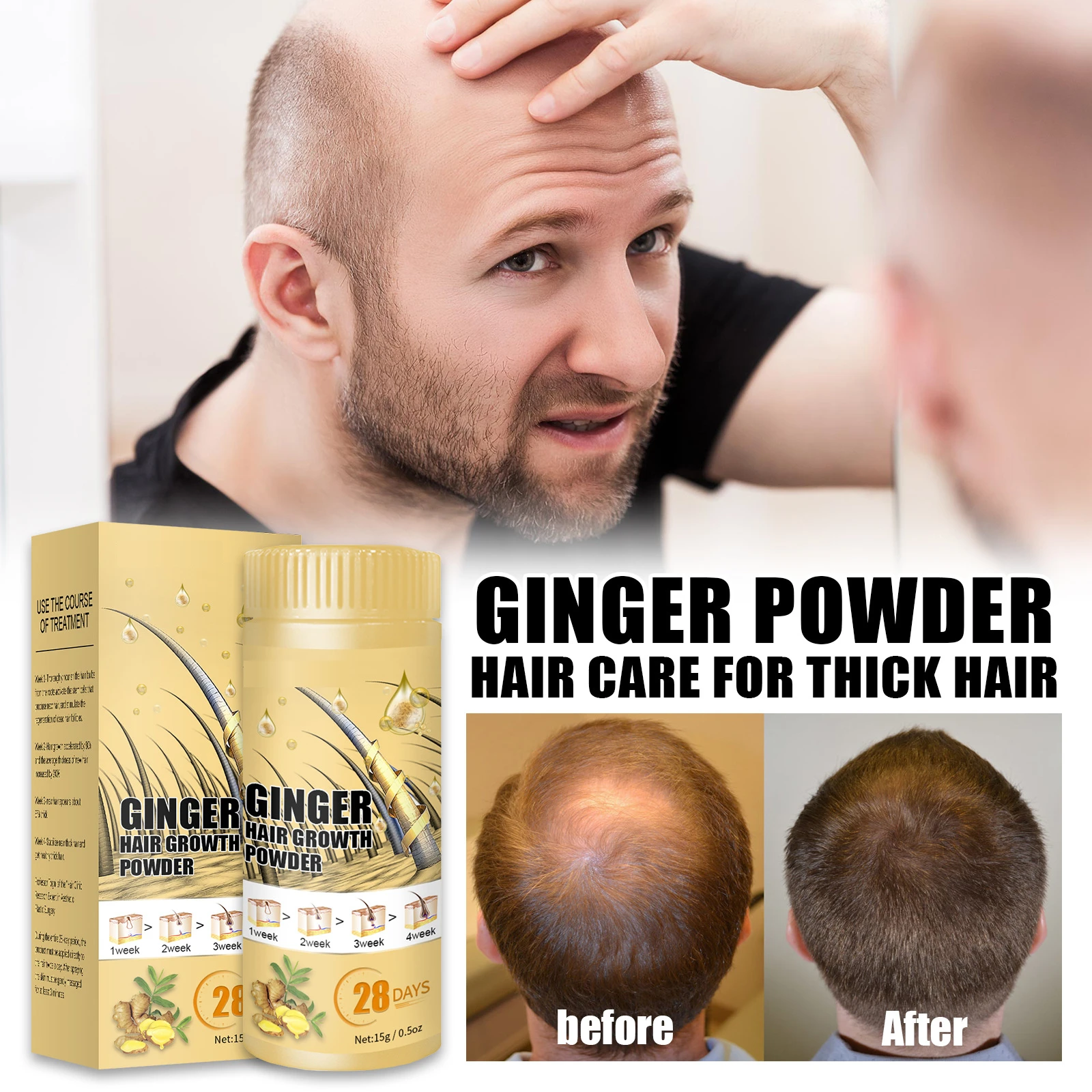 Private Label Promote Hair Growth Activate Hair Follicles Ginger Hair Powder Buy Ginger Hair
