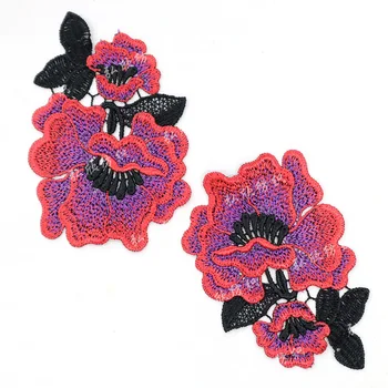 New Design Flower Pattern 7cm Embroidery Patch Clothing Decoration Embroidered flowers
