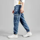 Kids Jean Boys Wholesale Factory Price Stylish Kids Jean Pants Boys Causal Plain Cargo Denim Trousers