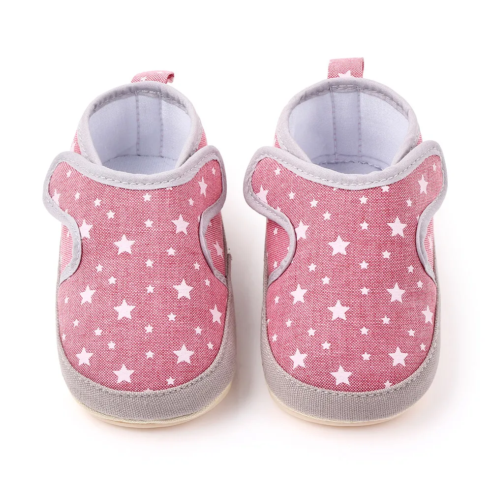 0-1 year old infants solid color star linen double patch baby casual cute toddler shoes manufacture