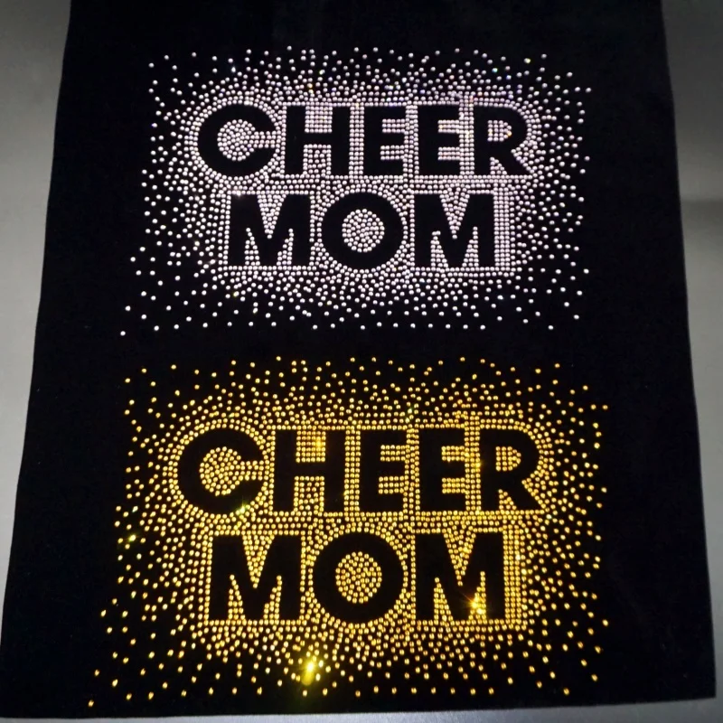 2024 Fashion ready design free sample custom letter rhinestone heat press rhinestone transfers