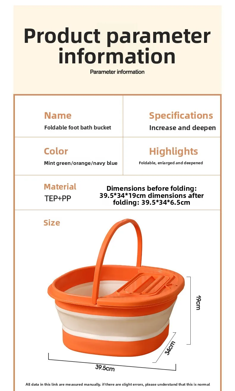 product portable pp plastic folding washing feet massage bucket foot spa basin for home bathroom laundry tub with phone holder cover-5