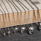 S925 Sterling Silver Gothic Punk Rock Style Men Women Pendant Vintage Skull Pendant Fashion Jewelry