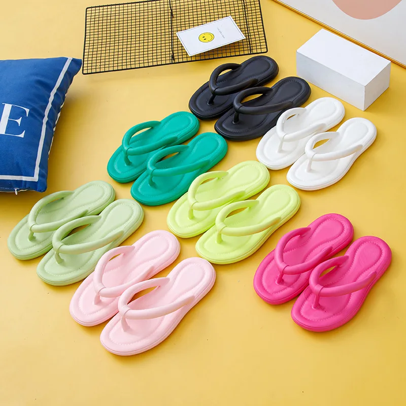 2024 New Fashion Trend Women's Flat Bottom Flip-flops High Quality Cheap Price Colorful Printed Eva Slippers Women's Sandals