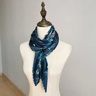 Blue Green Scarf Promotion High Quality Dark Blue Green Scarf Crumple Scarf Pleated Scarf