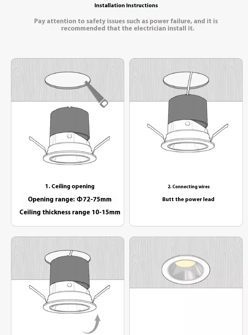Randloser LED COB Einbauspot, tiefentblendet, gebogene Oberfläche – blendarm – 10er-Pack 13 Hf1a02316622a47fd8f4a78f53e50a4b8d