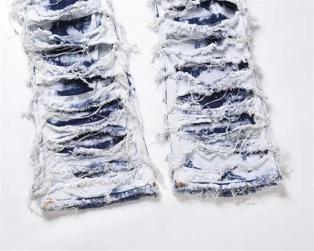 Liberty Destructive Denim Trouser Jeans Pant Worn Out Ripped Knee