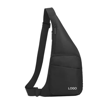 Small batch custom logo high quality outdoor men's chest bag crossbody bag waterproof casual cross shoulder bag