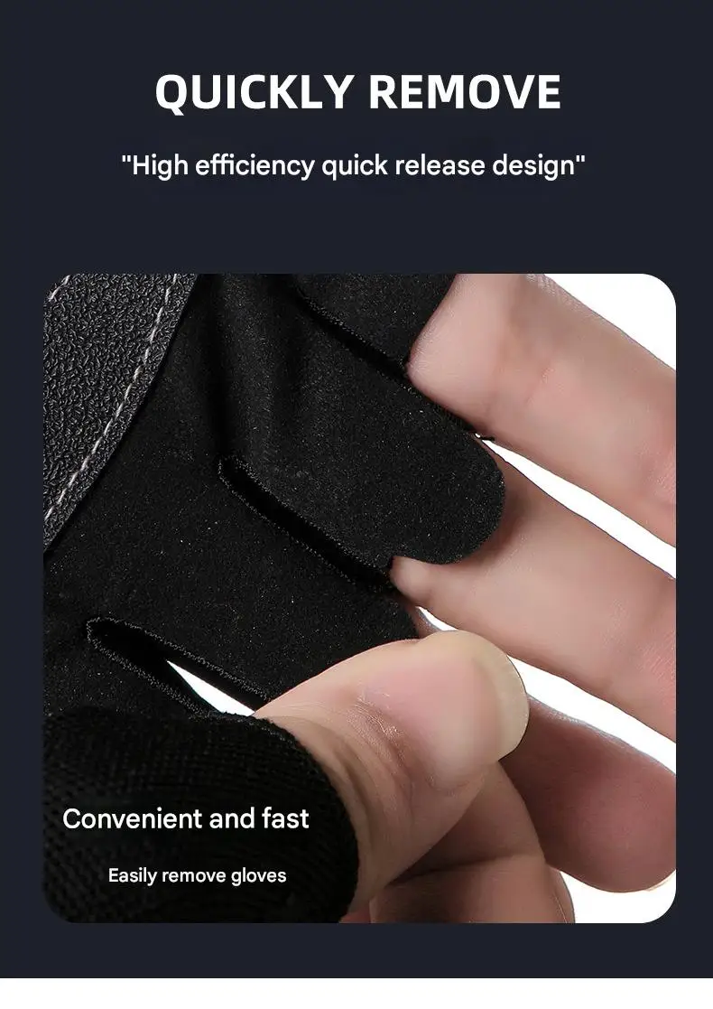 Men's Half-Finger Summer Gloves for Outdoor Racing Anti-Slip Breathable Riding Gear High Wear-Resistance for Motorcycle Racing