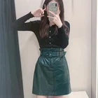 Skirt 2021 Autumn And Winter New High-waisted Mini Skirt British Slim Hip Sexy Leather Skirt Short Skirt