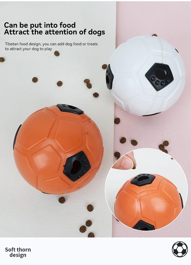 New Leaky Food PET Toys Dog Soft Snack Toy Rubber Bite-resistant Football Dog Chew Toys Pet Products manufacture