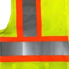 Vest Contrast Hi-vis Vest With Contrast Material Reflective Yellow/Orange Vest Cooling Mesh Back Design