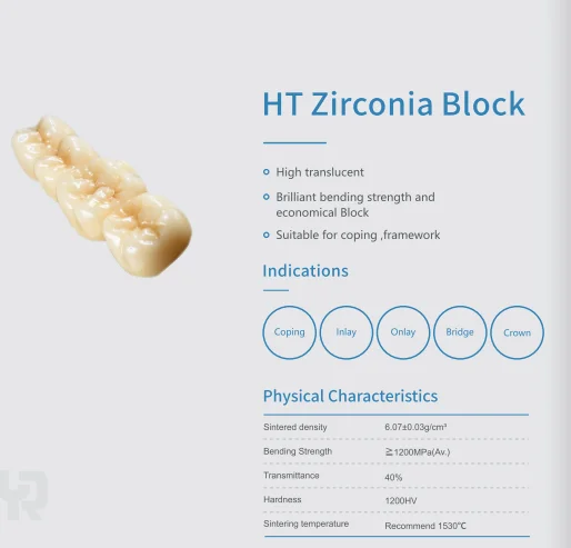 Laboratorio Dental Zirconia Ceramic Blocks for Cad Cam AG System 89mm