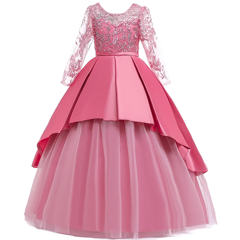 2022 Pink Princess Dress Kids Winter ...