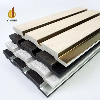 YINING Multiple Color  PVC 3d Ceiling Panel Decorative Interior WPC Wall Panel PS Fluted Wall Panel home decoration wall decors