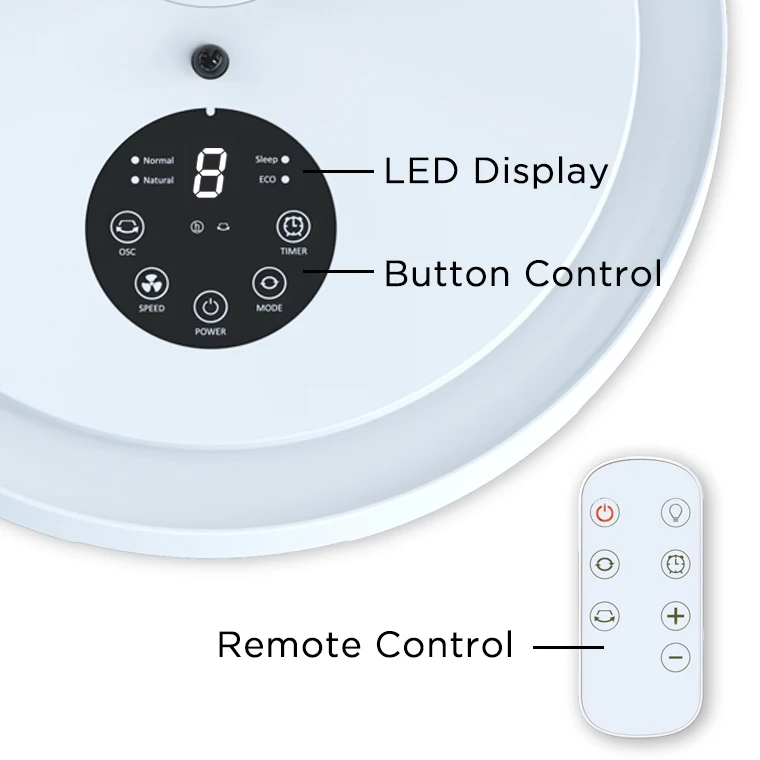 Vertical Air Circulation Fan, 24, Plastic - detail 14