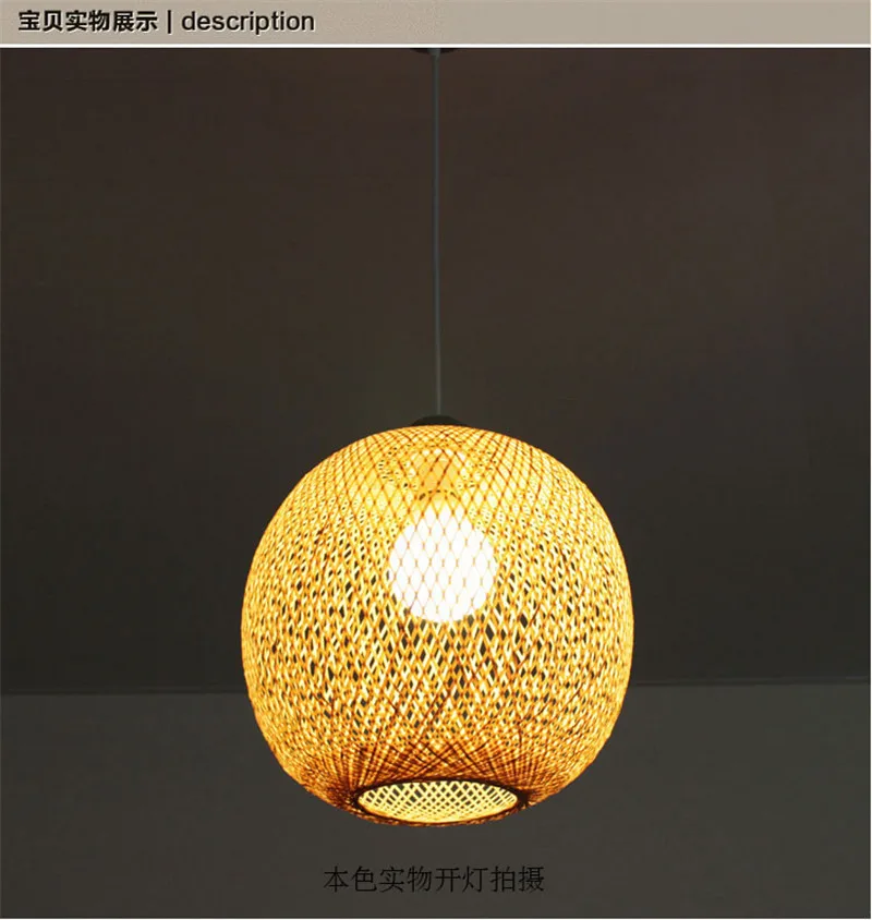 Janpanese interior designer fancy light for home bamboo lamp shades modern craft hanging pendant light