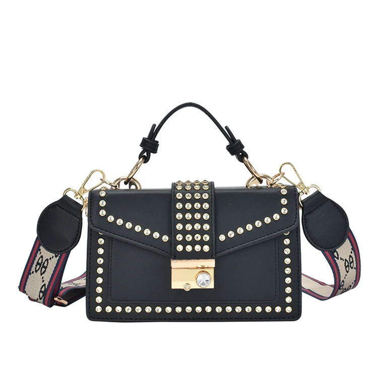 leather studded bag