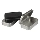 Tin Box Custom Rectangle Plain Gift Tin Box With Clear Lid