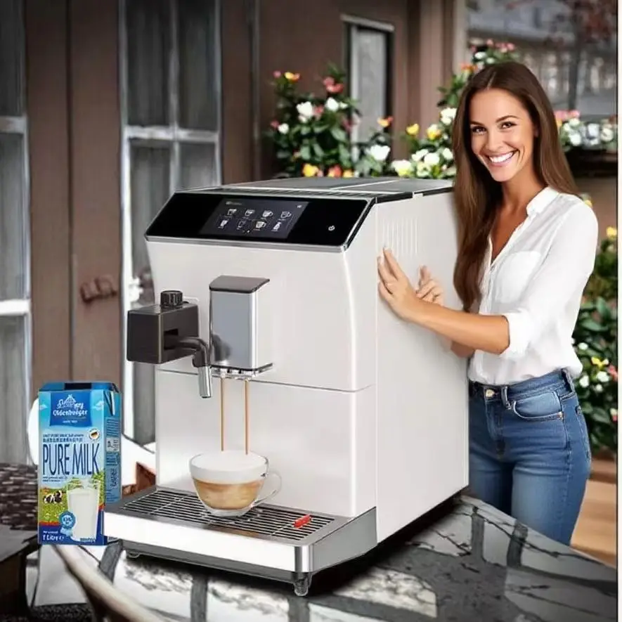 product fully automatic coffee maker with touch screen and milk frother for home use-14