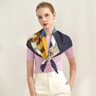 Scarves 100% Silk Hand Rolled Screen Printing Custom Scarves Ladies Chinese 100% Silk Scarves Ladies Silk