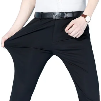 Men's business trousers casual pants thin pants stretch straight suit trousers