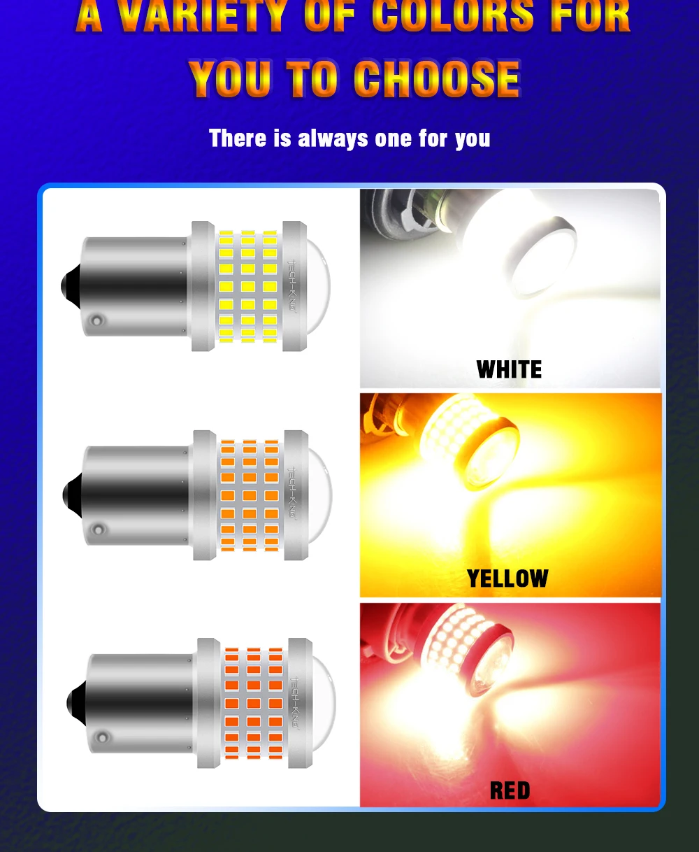 9-80v signal light BAU15S PY21W LED Car Tail Bulb Brake Lights Reverse Lamp Daytime Running Signal Light 3156-3157 led bulb