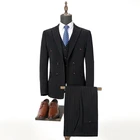 Men's Multiple Sizes Wholesale Groomsmen Fit Black Design Wedding Men's Suits