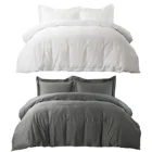 Cover 100% Bamboo Heat Preservation Wrinkle Resistant Duvet Cover Set With Transparent Button