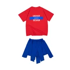 Girl Clothing Children 's Pure Cotton Cord Short Sleeve White Skirt Girl Clothing