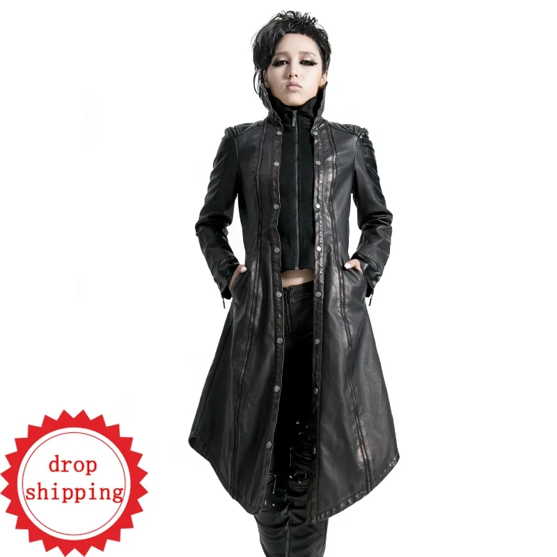 GH Womens Long Sleeve Pu Leather Fashion Outerwear Jacket