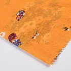 Orange Fabric Fabric# 100% Polyester Doris Orange Jacquard Fabric Fashion Dress Small Floral Print Jacquard Fabric#