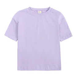 2023 Summer New Boys' Basic Top Short Sleeve Children's T-shirt Cotton Baby Clothes