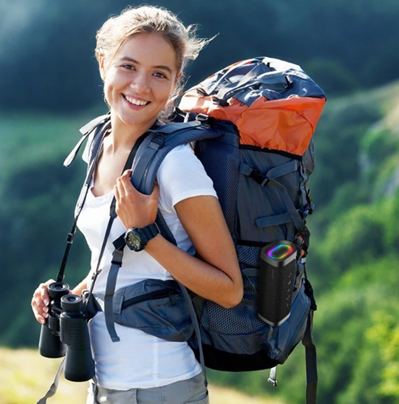 Factory customized Portable Wireless Bluetooth Speaker super bass sports outdoor RGB wireless speaker