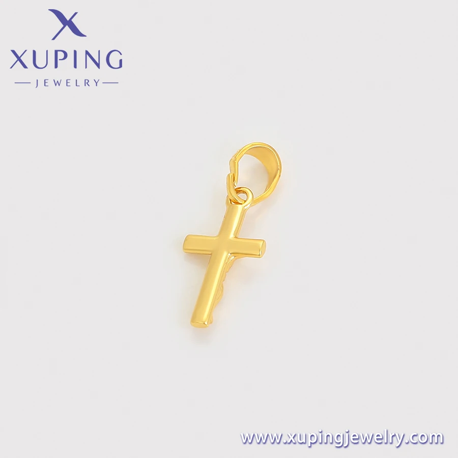 X000464095 xuping jewelry fashion 24K gold color pendant for necklace Elegant Simple cross pendant