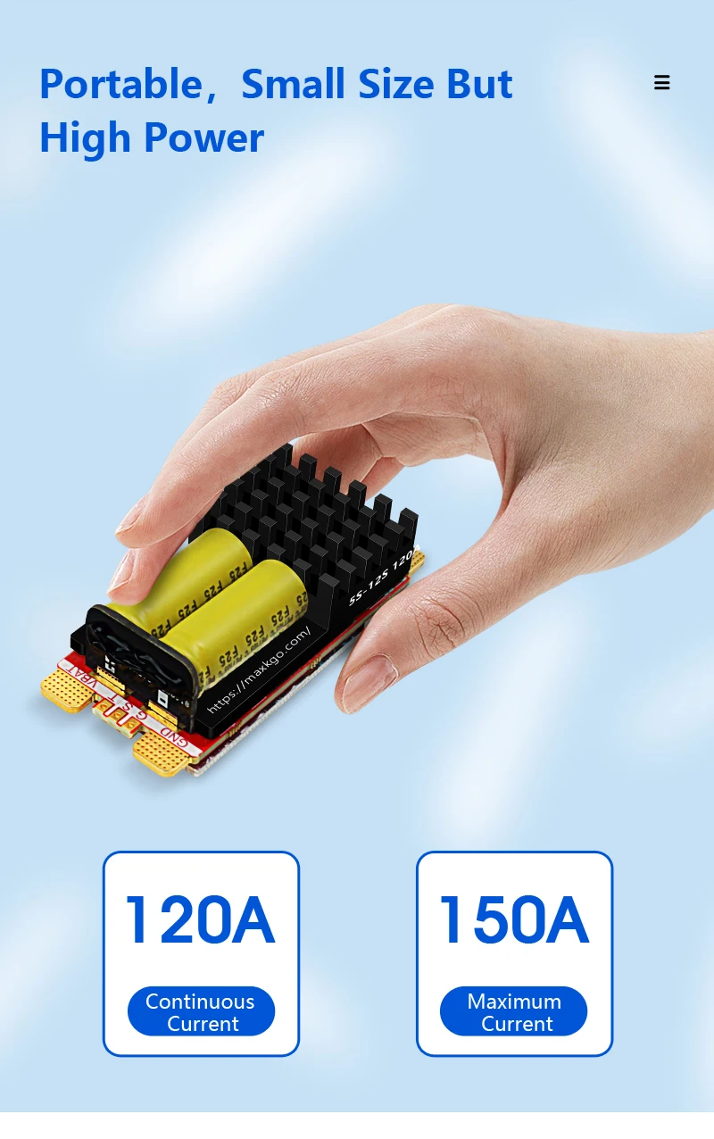 Brushless Speed Controller, MAXKGO, 120A, 5-12S, AM32 - detail 8