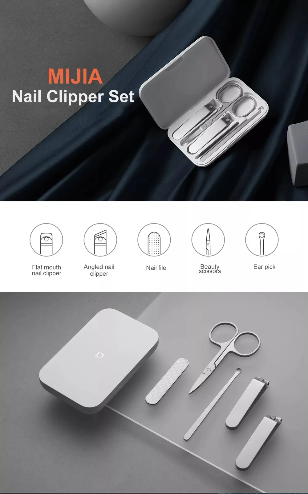 xiaomi mijia 5 piece nail clipper set-1